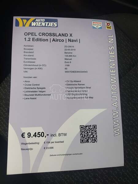 Opel Crossland X  1.2 Ben/NAV