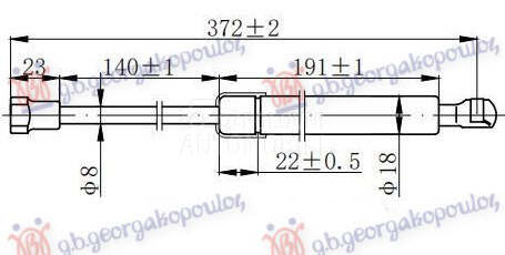 AMORTIZER GEPEK VRATA (375L-49