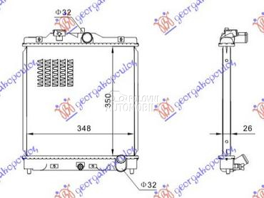 HLADNJAK MOTORA 1.6 VTEC 150 P za Honda Civic od 1992. do 1996. god.
