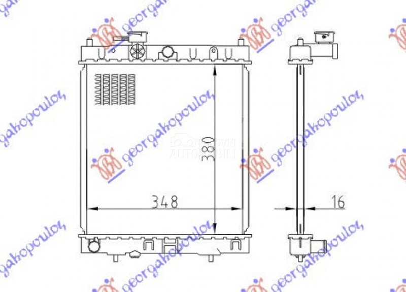 HLADNJAK MOTORA 1.0/1.3/1.4CC