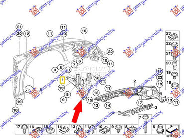 NOSAC PREDNJEG BLATOBRANA DONJ za BMW X5 od 2007. do 2010. god.
