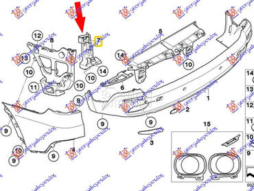 NOSAC ZADNJEG BRANIKA UNUTRASN za BMW X5 od 2007. do 2010. god.