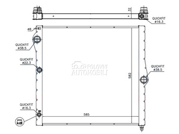 HLADNJAK MOTORA 4.4 (50i) BENZ za BMW X5 od 2007. do 2010. god.