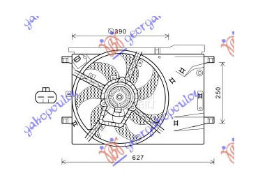 VENTILATOR HLADNJAKA KOMPLET ( za Fiat Fiorino od 2008. do 2016. god.
