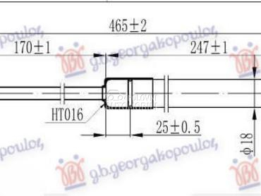 AMORTIZER GEPEK VRATA (465L-11 za Suzuki SJ Samurai od 1979. do 1988. god.