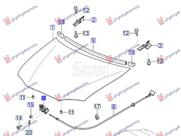 BRAVA HAUBE za Kia Shuma od 1996. do 2001. god.