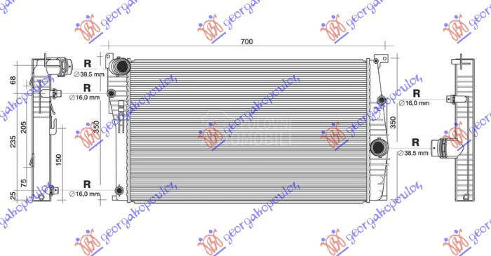 HLADNJAK MOTORA 3.0 (330d) DIZ