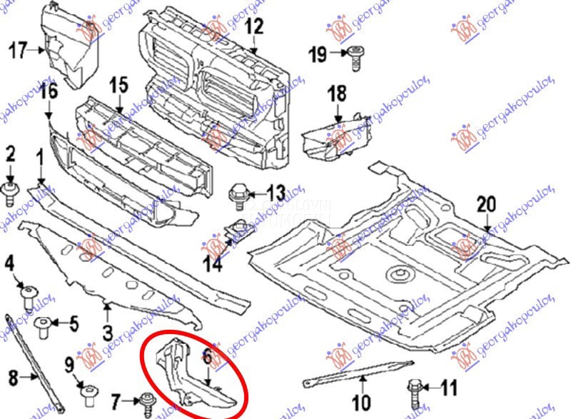 OKVIR FARA METALNI (GT F07)
