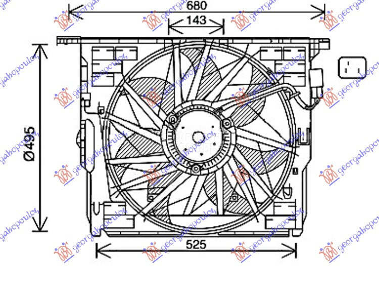 VENTILATOR KOMPLET (BENZIN/DIZ
