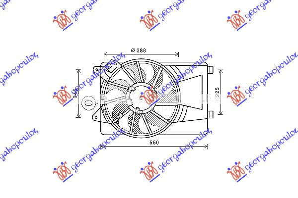 VENTILATOR KOMPLET (1.4i 8V/16