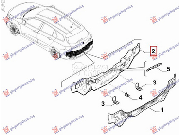 ZADNJI VEZNI LIM KARAVAN (O) za Fiat Tipo od 2016. do 2021. god.