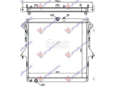 HLADNJAK MOTORA 2.5 BENZIN (MA za Ford Ranger od 2012. do 2015. god.