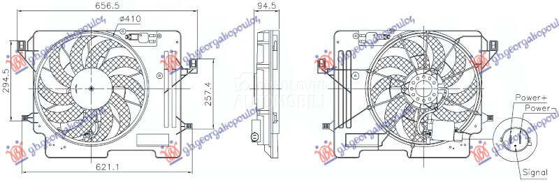 VENTILATOR KOMPLET 1.0 BENZIN