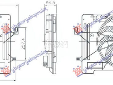 VENTILATOR KOMPLET 1.0 BENZIN za Ford Focus od 2014. do 2018. god.