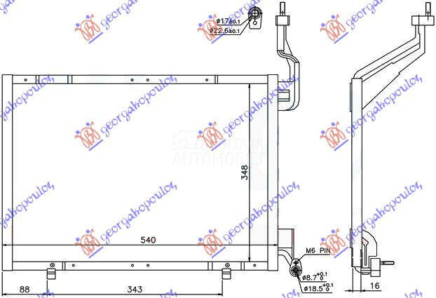 HLADNJAK KLIME 1.6 TDCi (540x3