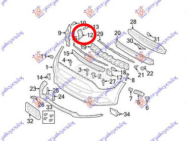 NOSAC MAGLENKE PLASTICNI za Ford Mustang od 2015. do 2018. god.