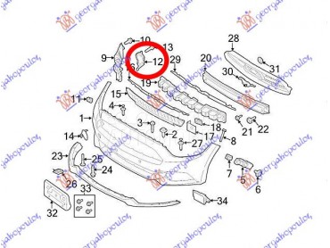 NOSAC MAGLENKE PLASTICNI za Ford Mustang od 2015. do 2018. god.