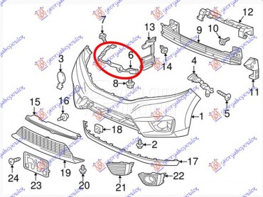 NOSAC PREDNJEG BRANIKA / FARA za Honda Jazz od 2015. do 2018. god.