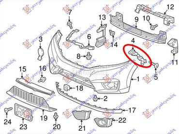 NOSAC PREDNJEG BRANIKA GORNJI za Honda Jazz od 2015. do 2018. god.