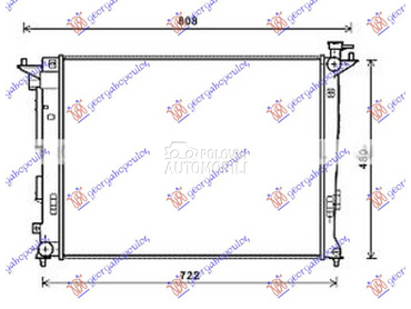 HLADNJAK MOTORA 1.6/2.0 BENZIN za Hyundai ix35 od 2010. do 2015. god.