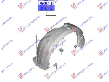 POTKRILO PLASTICNO za Hyundai i20 od 2020. do 2024. god.