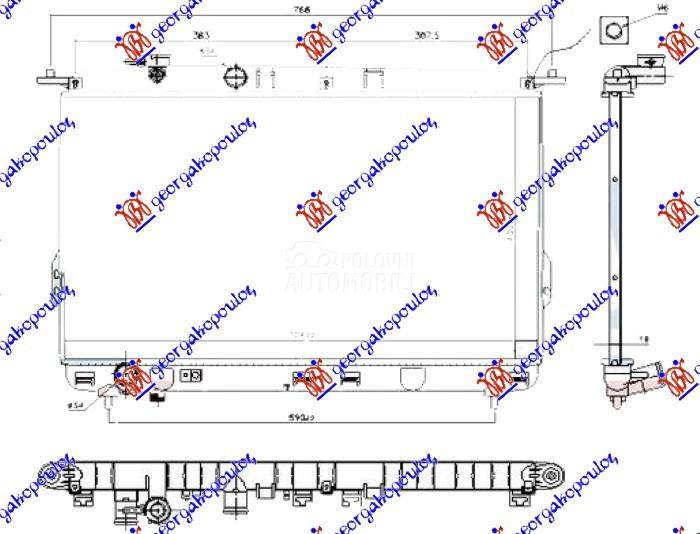 HLADNJAK MOTORA 2.0i/2.4i/2.5i