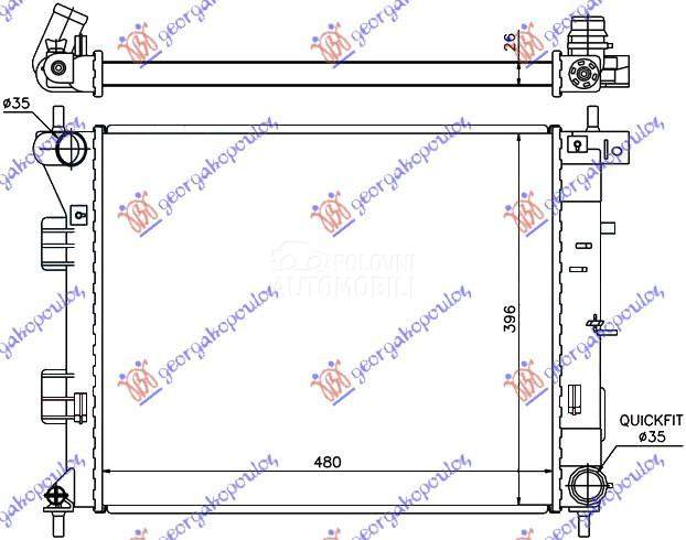 HLADNJAK MOTORA 1.4/1.6 CRDi (