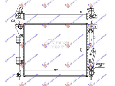 HLADNJAK MOTORA 1.6 CRDi DIZEL za Hyundai i30 od 2012. do 2014. god.