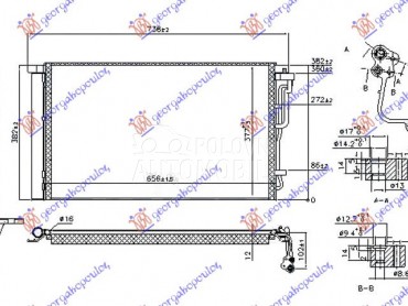 HLADNJAK KLIME 1.4/1.6 Mpi BEN za Hyundai i30 od 2017. do 2020. god.