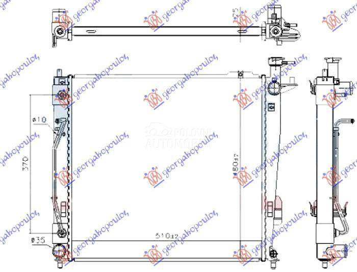 HLADNJAK MOTORA 2.0/2.2 CRDi D