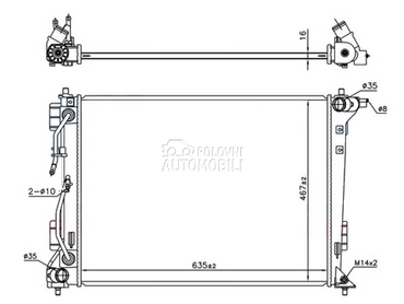 HLADNJAK MOTORA 1.6 GDi - 2.0i za Hyundai Tucson od 2015. do 2018. god.