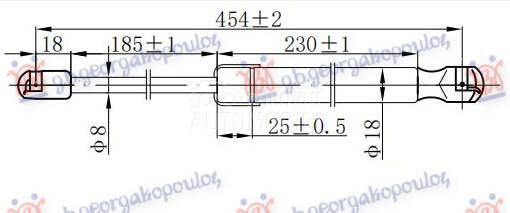 AMORTIZER GEPEK VRATA (454L-35