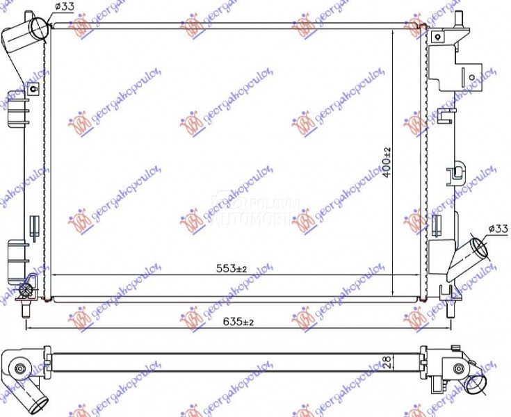 HLADNJAK MOTORA 1.6i/1.6 GDI (