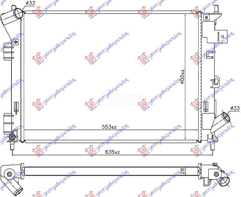 HLADNJAK MOTORA 1.6i/1.6 GDI (