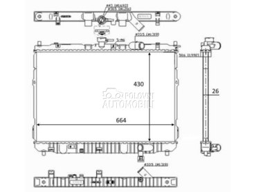 HLADNJAK MOTORA CRDi (43x67x26 za Kia Carens od 2003. do 2006. god.