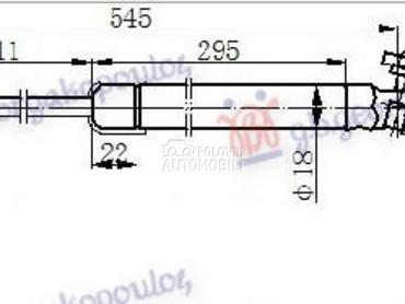 AMORTIZER GEPEK VRATA (546L-60 za Kia Sportage od 2015. do 2018. god.