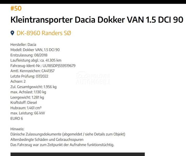 Dacia Dokker 1.5 DCI