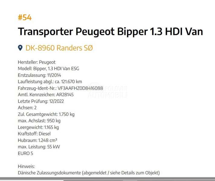 Peugeot Bipper 1.3 HDI