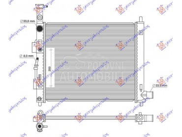 HLADNJAK MOTORA 1.0/1.2 BENZIN za Kia Picanto od 2017. do 2024. god.