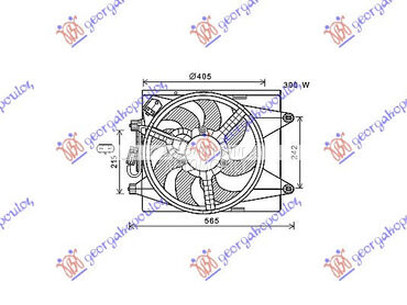 VENTILATOR KOMPLET (BENZIN/DIZ za Lancia Ypsilon od 2011. do 2024. god.