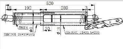 AMORTIZER GEPEK VRATA (521L-76