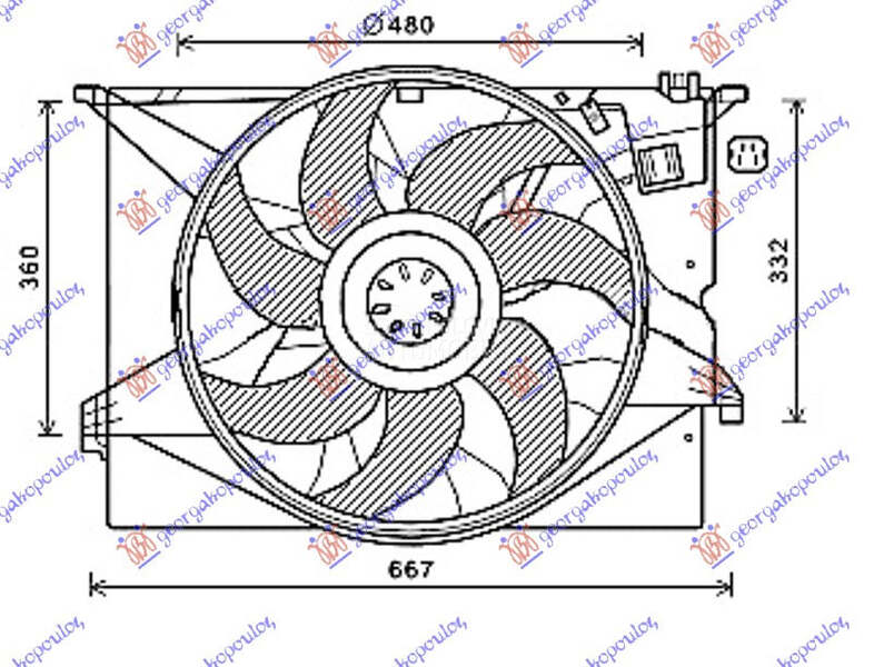 VENTILATOR KOMPLET (BENZIN/DIZ