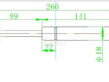 AMORTIZER GEPEK VRATA (266L-29 za Nissan 350Z od 2003. do 2008. god.