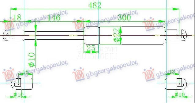 AMORTIZER GEPEK VRATA (483L-70