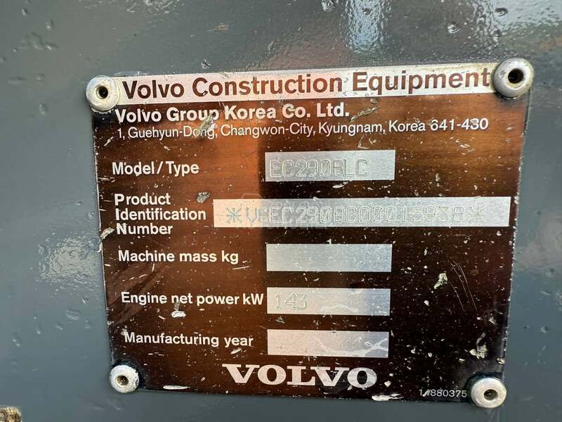 Volvo EC 290BLC komplet sredjen