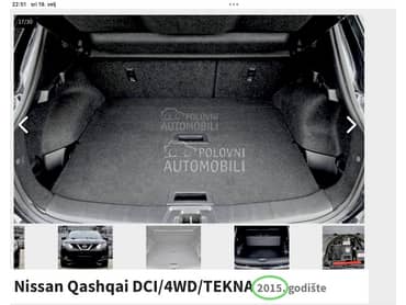 Poklopac prtljaznika za Nissan Qashqai