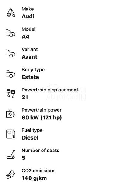 Audi A4 2.0TDI 30TDI RESTYLE