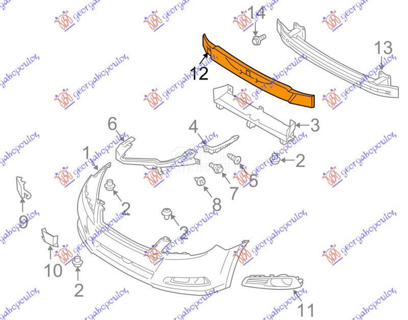 APSORBER PREDNJEG BRANIKA (OUT
