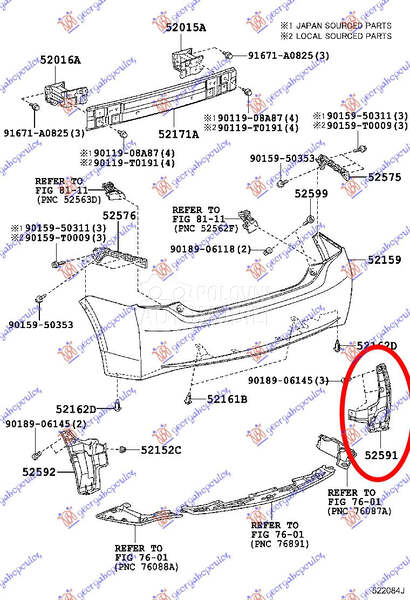 NOSAC ZADNJEG BRANIKA DONJI BO