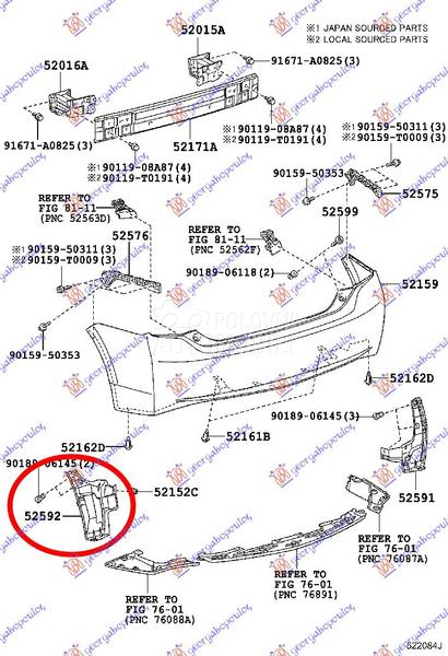 NOSAC ZADNJEG BRANIKA DONJI BO